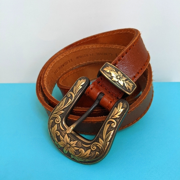 Vintage Liz Claiborne Leather Belt Size 2 (18-20) - Picture 2 of 11